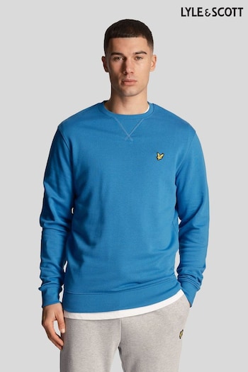 Lyle & Scott Blue Crew Neck Sweatshirt (G36700) | £65
