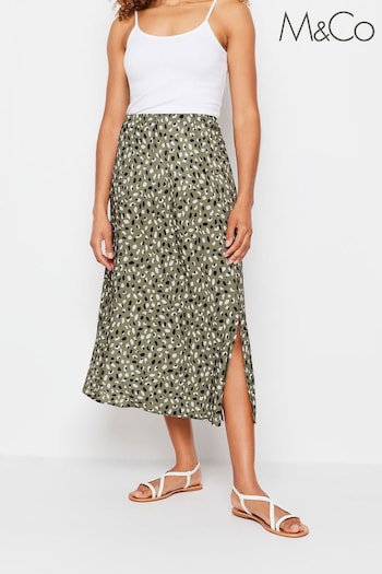 M&Co Green A Line Midaxi Skirt (G44726) | £29