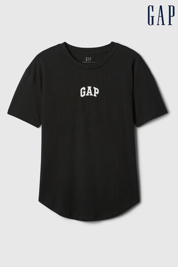 Gap Black Organic Cotton Arch Logo Short Sleeve T-Shirt (H06441) | £18