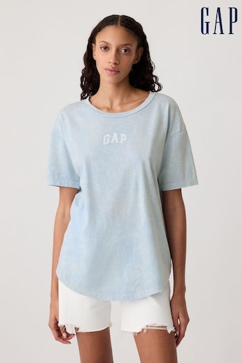 Gap Blue Cotton Arch Logo Short Sleeve T-Shirt (H09069) | £18