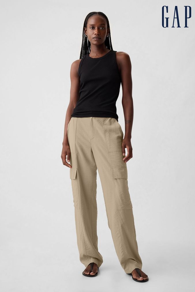 Buy Women s Natural Cargo Trousers Online Next UK