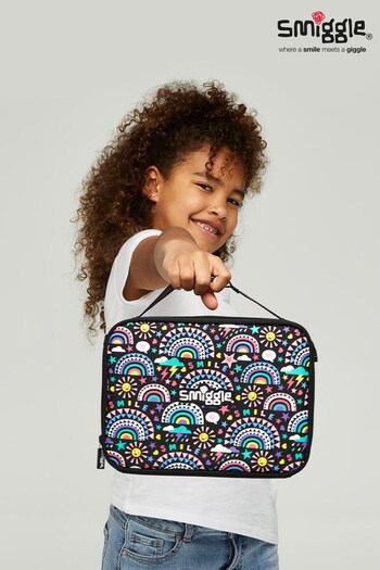 Smiggle Black Mix Better Attach Square Lunchbox (K00128) | £14