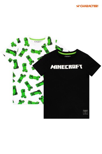 Character Green Minecraft 2 Multipack Short Sleeve T-Shirt (K00221) | £17