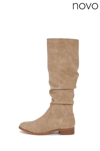 Novo Grey Regular Fit Josslyn Knee High Flat Boot (K00502) | £50
