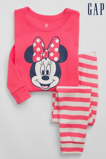 Gap Pink Disney Minnie Mouse Organic Cotton Pyjama Set (K00641) | £20
