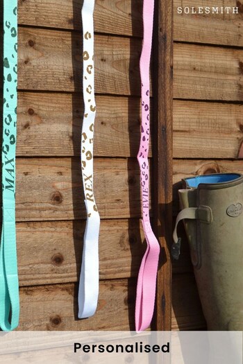 Personalised Leopard Print Dog Lead by Solesmith (K00718) | £19