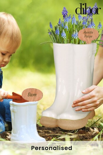 Personalised Small Wellie Planter by Dibor (K00744) | £22