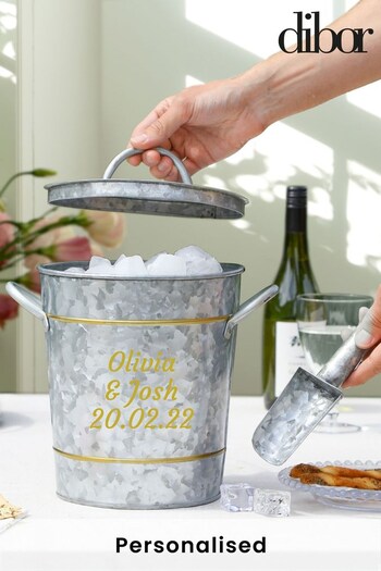 Personalised Gold Band Ice Bucket by Dibor (K00752) | £28