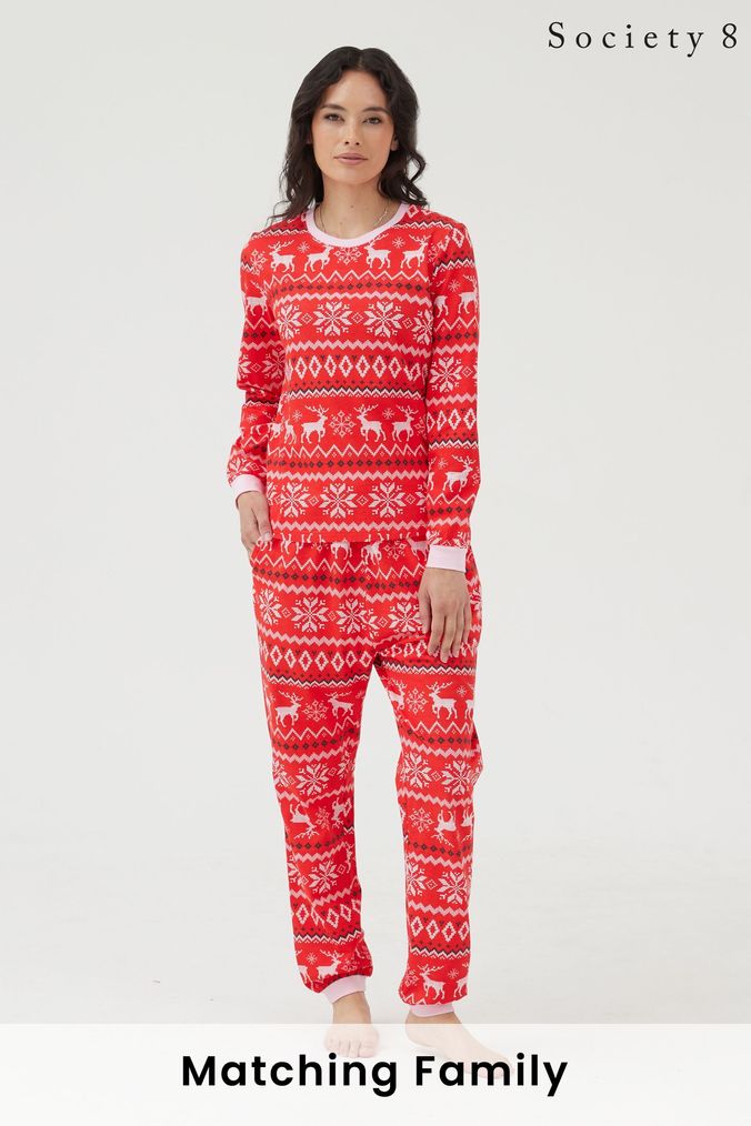 Red fairisle christmas pyjamas outlet