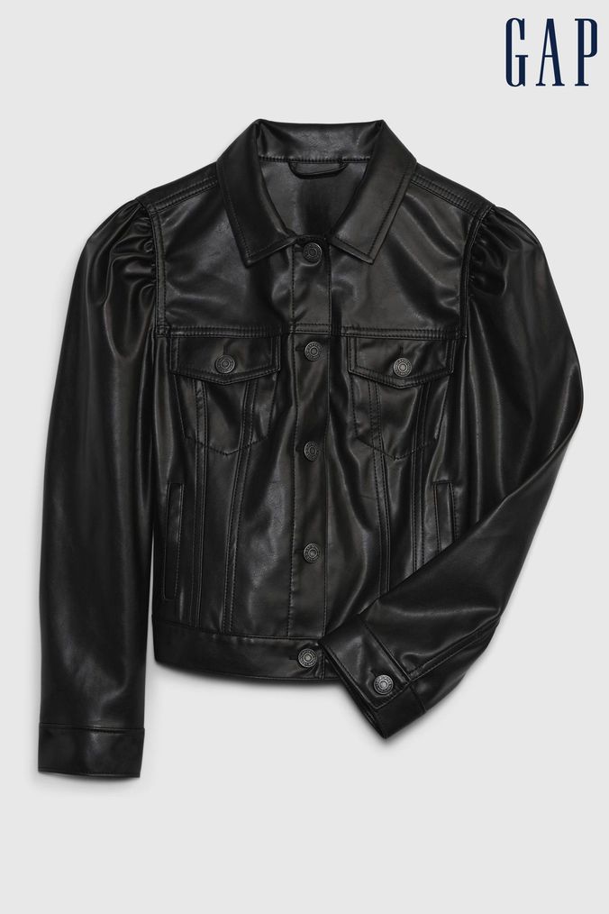 Gap faux discount leather jacket