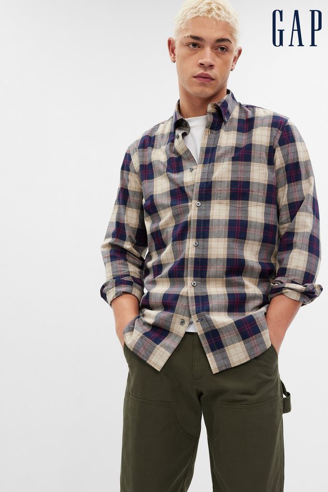 Gap men's hotsell slim fit shirts