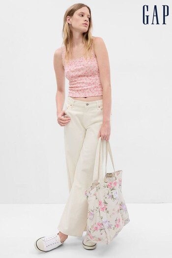 Gap Pink LoveShackFancy Micro Floral Vest (K01253) | £20