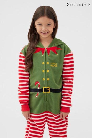 Society 8 Red and Green Elf Christmas All In One - Girls (K01355) | £12.50