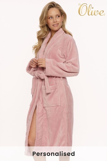 Personalised Fleece Robe by Le Olive (K01782) | £59
