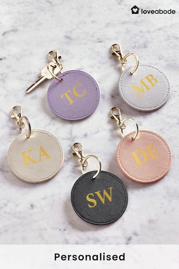 Personalised PU Leather Keyring by Loveabode (K01803) | £10