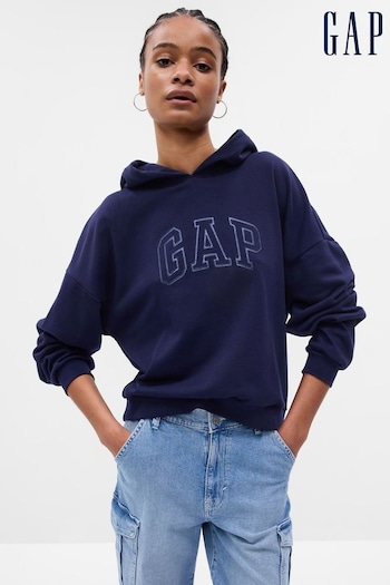 Gap Blue Vintage Soft Arch Logo Long Sleeve Hoodie (K01920) | £50