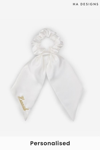 Personalised Satin Hair Ribbon Scrunchie by HA Designs (K01962) | £15
