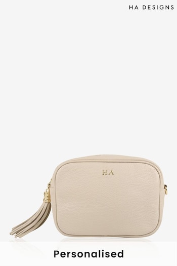 Personalised Leather Cross Body Messenger Bag by HA Designs (K01980) | £48