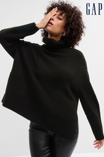 Gap Black Relaxed Turtle Neck Tunic Jumper (K02341) | £45