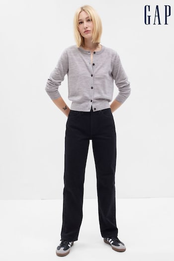 Gap Grey Merino Wool Short Cardigan (K02429) | £50
