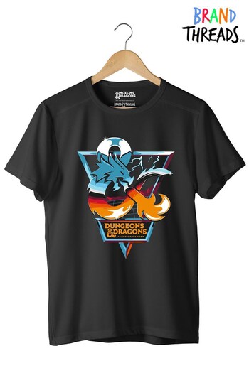 Brand Threads Black Dungeons and Dragons T-Shirt - Mens (K02812) | £16