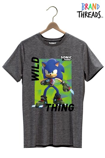 Brand Threads Grey Sonic T-Shirt (K02813) | £13