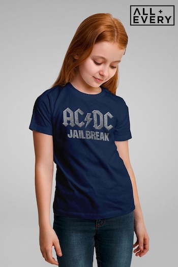 All + Every French Navy ACDC Jailbreak Kids Music T-Shirt (K02940) | £19