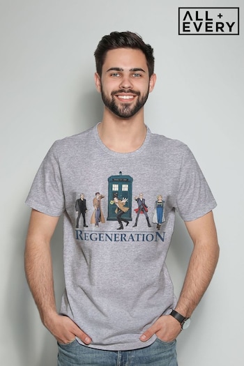 All + Every Sport Grey Doctor Who Regeneration Men's T-Shirt (K04187) | £22