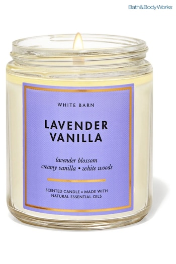 Bath & Body Works Lavender Vanilla Single Wick Candle 7oz/198g (K04243) | £22