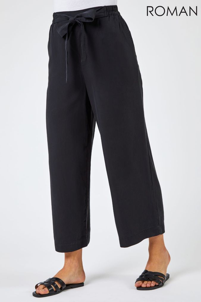 Buy next Women Green Solid Cropped Formal Trousers online  Looksgudin