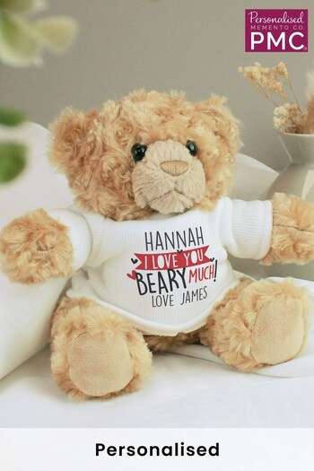 Personalised Love You Beary Much Teddy Bear by PMC (K04870) | £20