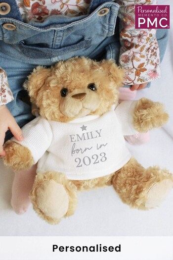 Personalised Born In Teddy Bear by PMC (K04872) | £20