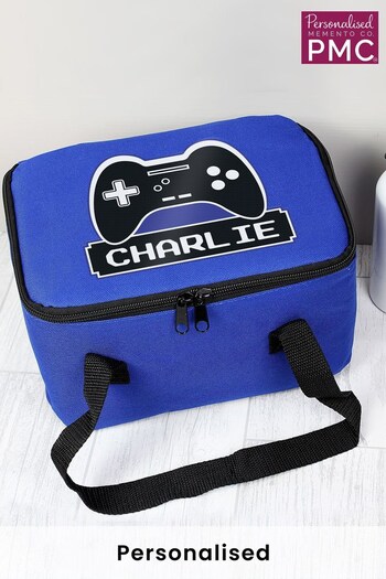 Personalised Gaming Blue Lunch Bag by PMC (K04876) | £17