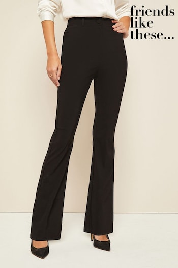 Friends Like These Black Comfort Stretch Flared Trousers (K04993) | £26