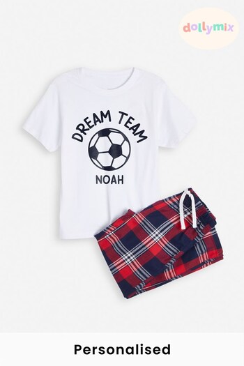 Personalised Kid's Football Pyjamas by Dollymix (K06127) | £30