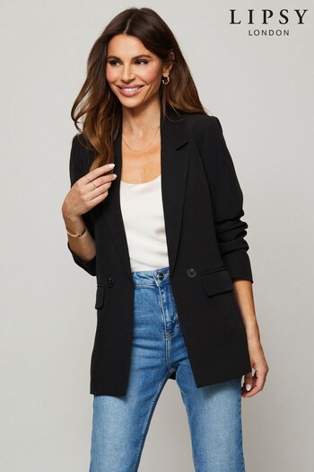 Black Relaxed Longline Tailored Blazer (K06309) | £65