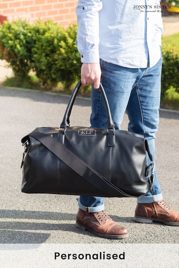 Personalised Nuhide Travel Holdall with Strap by Jonny's Sister (K06352) | £72