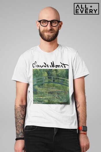 All + Every White White The National Gallery The Water Lily Pond Men's T-Shirt (K06362) | £11.50