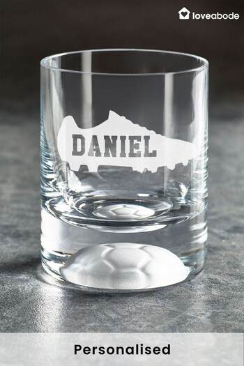 Personalised Football Moulded into the base of Glass "Boot" Design by Loveabode (K06374) | £23