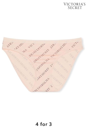 Victoria's Secret Purest Pink Diagonal Logo Bikini Knickers (K06384) | £9