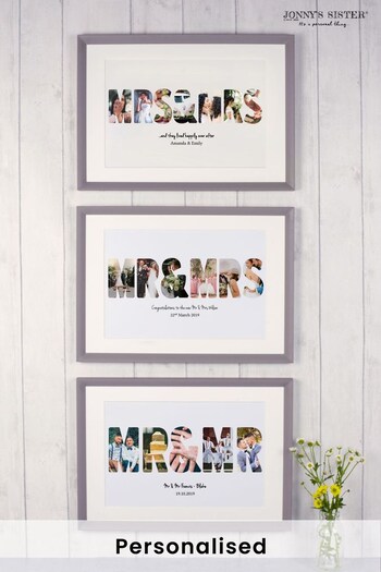 Personalised Couples Photo Tyography by Jonny's Sister (K06390) | £39