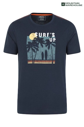 Mountain Warehouse Blue Surfs Up Mens Organic T-Shirt (K06538) | £21