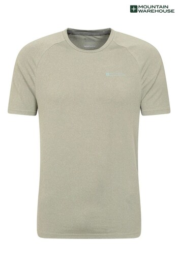 Mountain Warehouse Khaki Green Agra Melange T-Shirt -  Mens (K06631) | £16