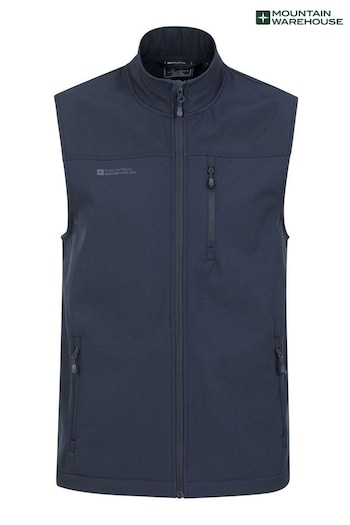Mountain Warehouse Blue Grasmere Mens Water Resistant, Fleece Lined Gilet (K06639) | £40