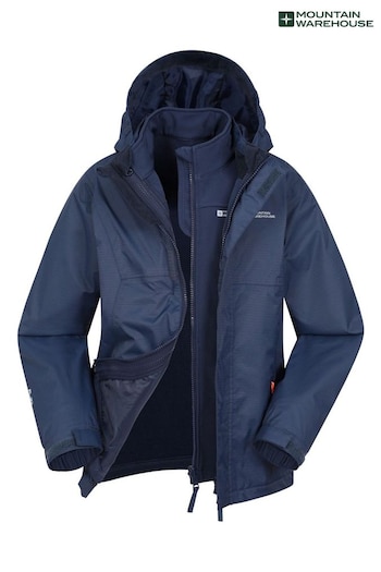 Mountain Warehouse Blue Bracken Kids Waterproof 3 In 1 Jacket (K06857) | £64