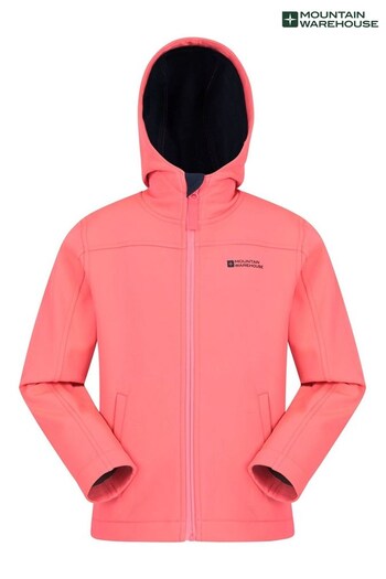Mountain Warehouse Coral Pink Exodus Kids Water Resistant Softshell (K06870) | £29