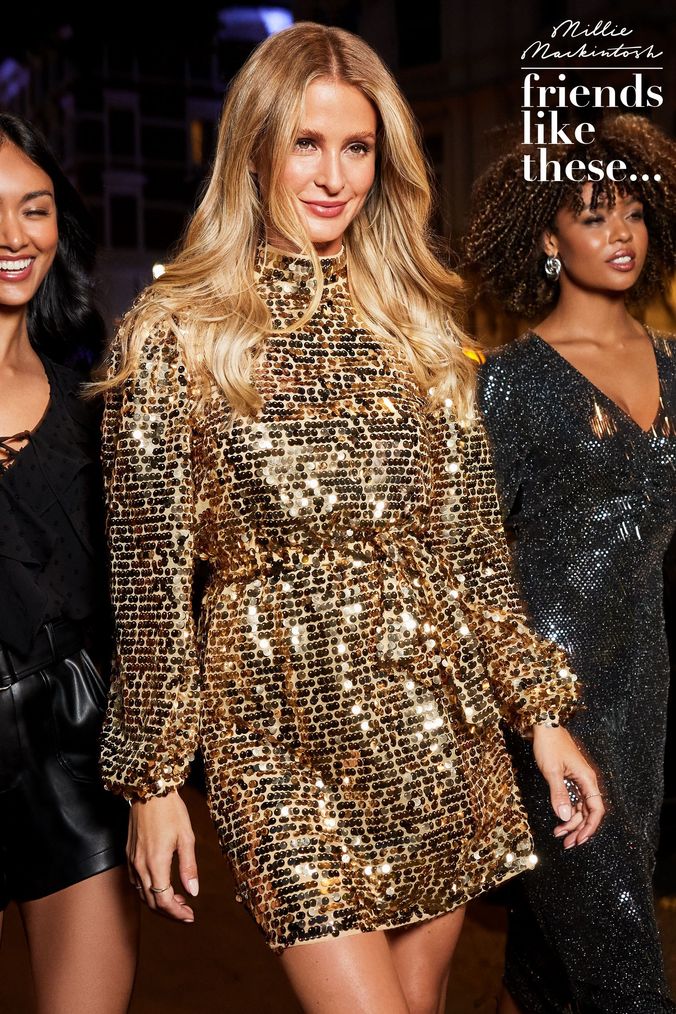 Sequin shop dress next