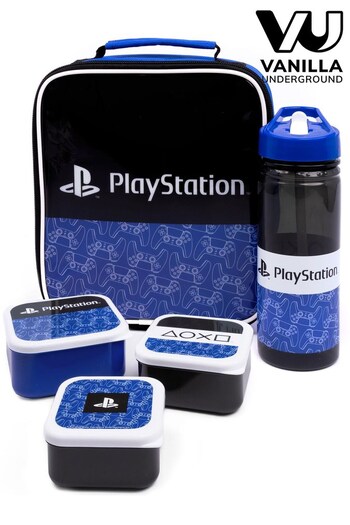 Vanilla Underground Blue PlayStation Licensing Gaming Lunch Box Set (K08209) | £25