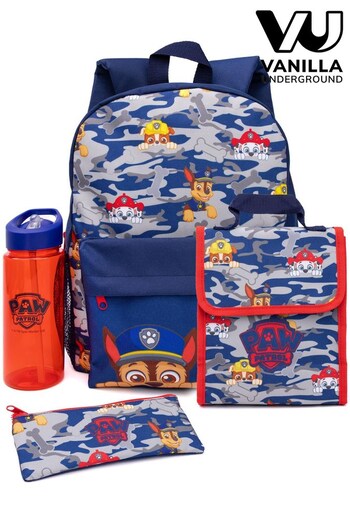 Vanilla Underground Blue Camo Paw Patrol Licensing 4 Piece Backpack Set (K08212) | £31