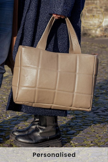 Personalised Leather Lola Tote Bag by LRM Goods (K08642) | £145